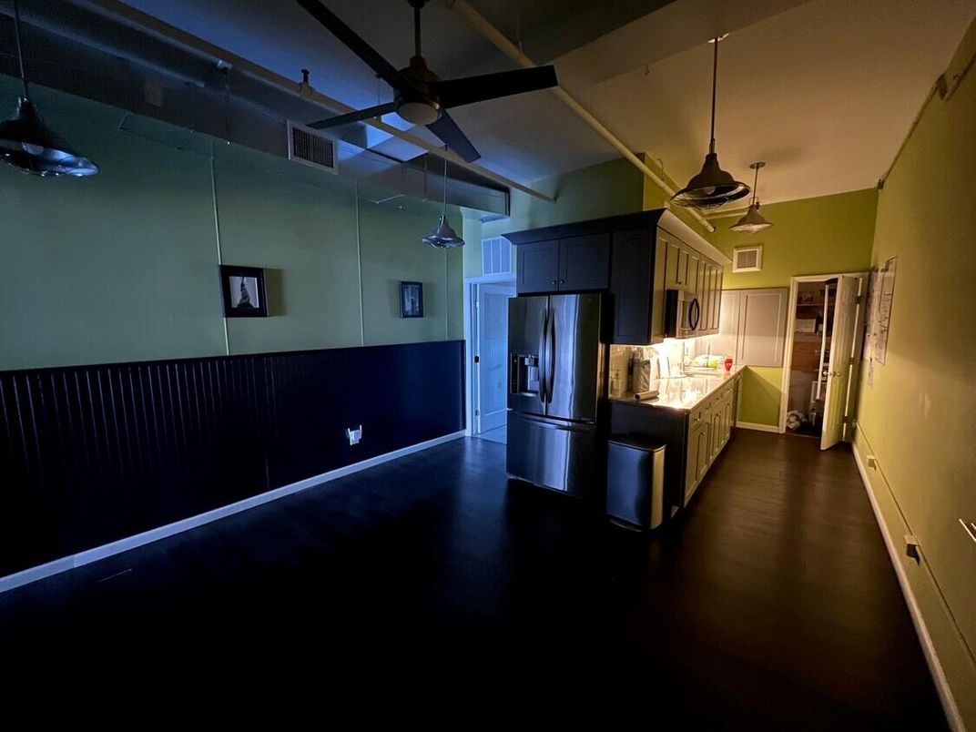 Interior, Kitchen, Pendant Lights, Wood Texture Flooring