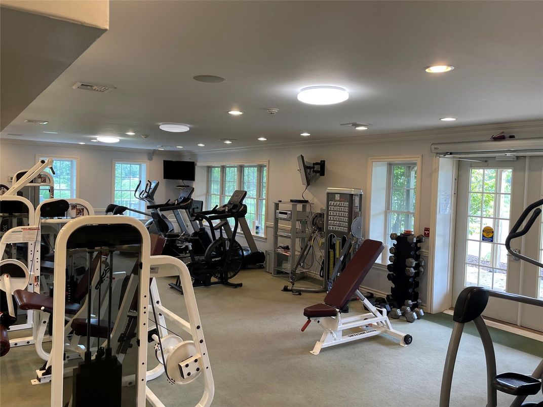 Fitness Equipment, Gym, Interior, Recessed Lighting