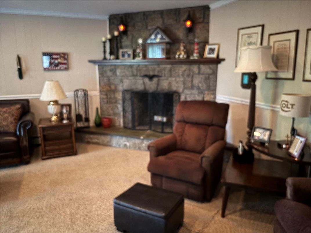 Fireplace, Interior, Living room, Stone Walls