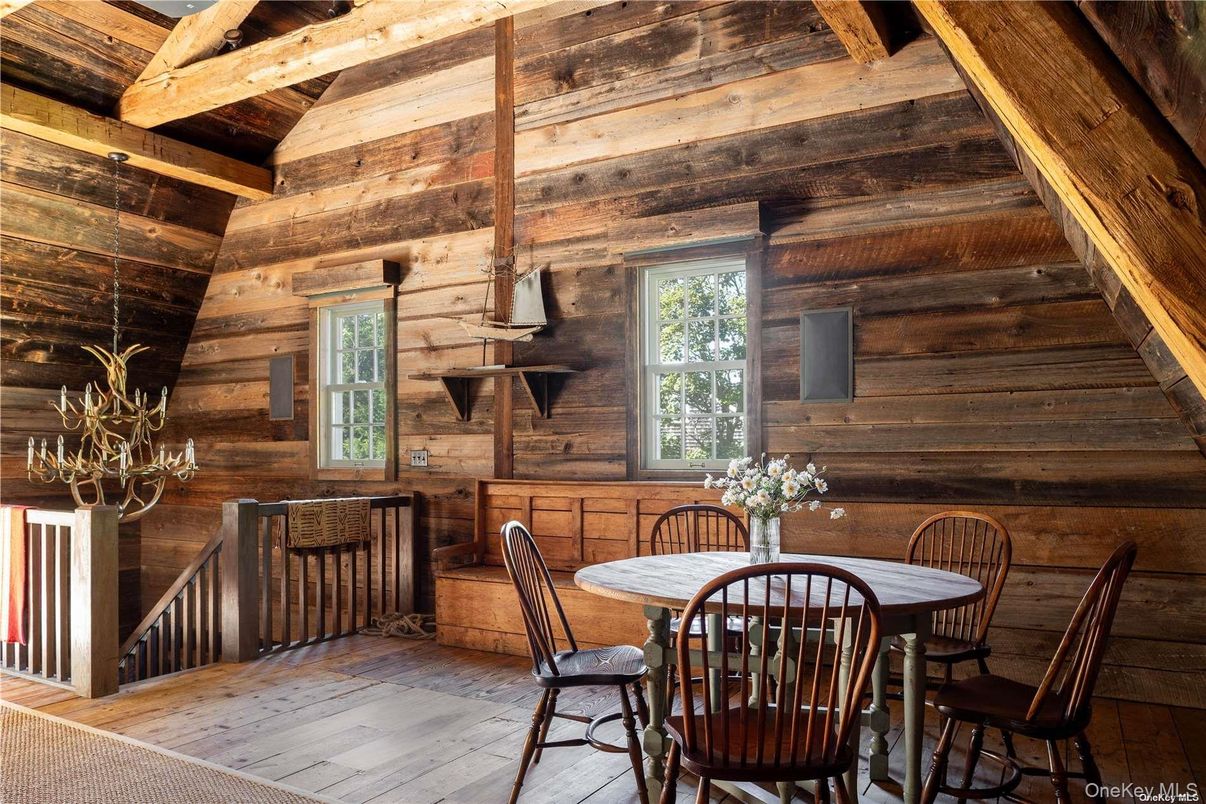 Dining room, Interior, Wooden Beams, Wooden Ceilings, Wood Texture Flooring, Wooden Walls