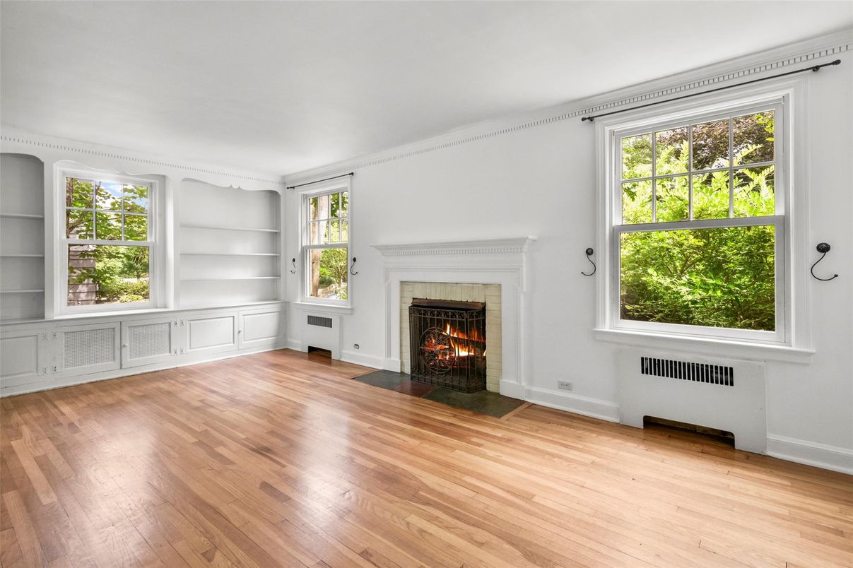 Empty room, Fireplace, Interior, Wood Texture Flooring