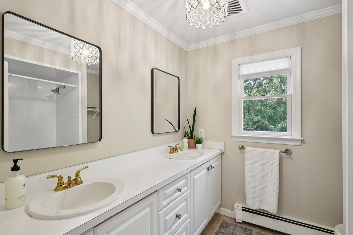 Bathroom, Chandelier, Dual Sink Vanities, Interior