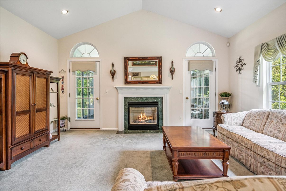 Fireplace, Interior, Living room, Recessed Lighting