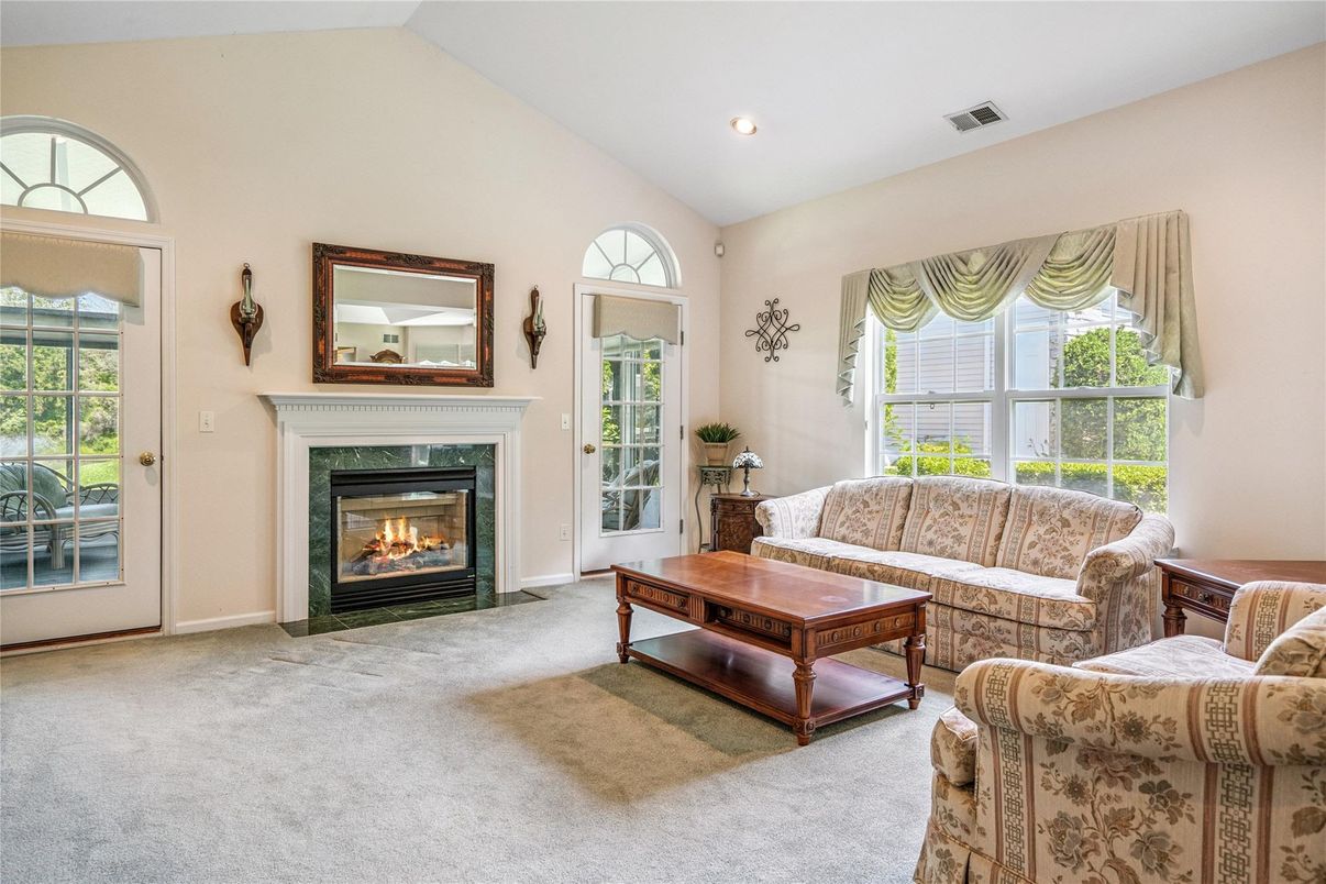 Fireplace, Interior, Living room, Recessed Lighting