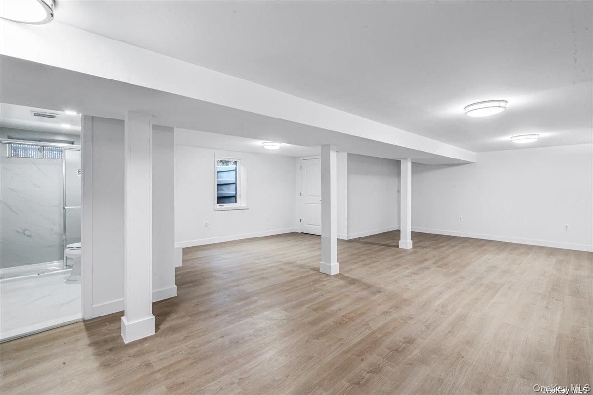 Bathroom, Empty room, Interior, Marble Walls, Wood Texture Flooring