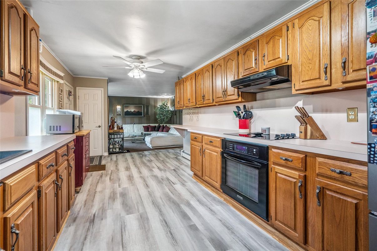 Interior, Kitchen, Living room, Wood Texture Flooring