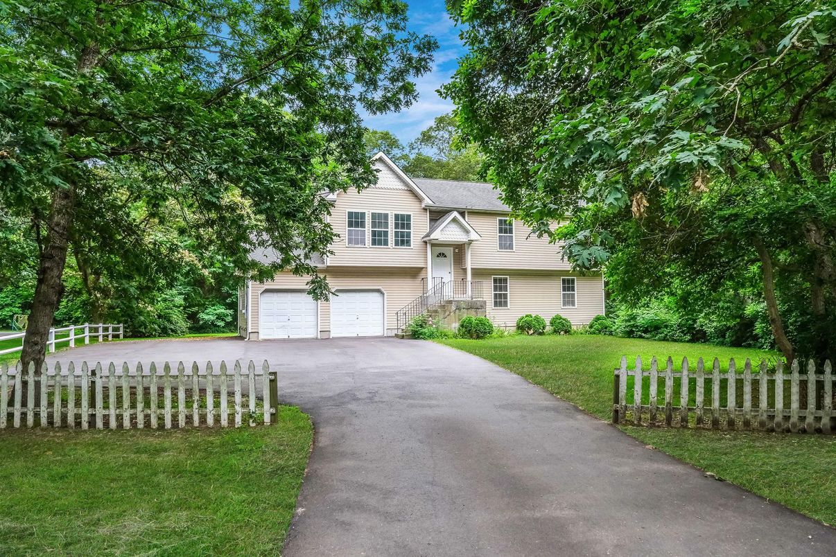 Attached, Backyard, Exterior, Facade, Raised Ranch
