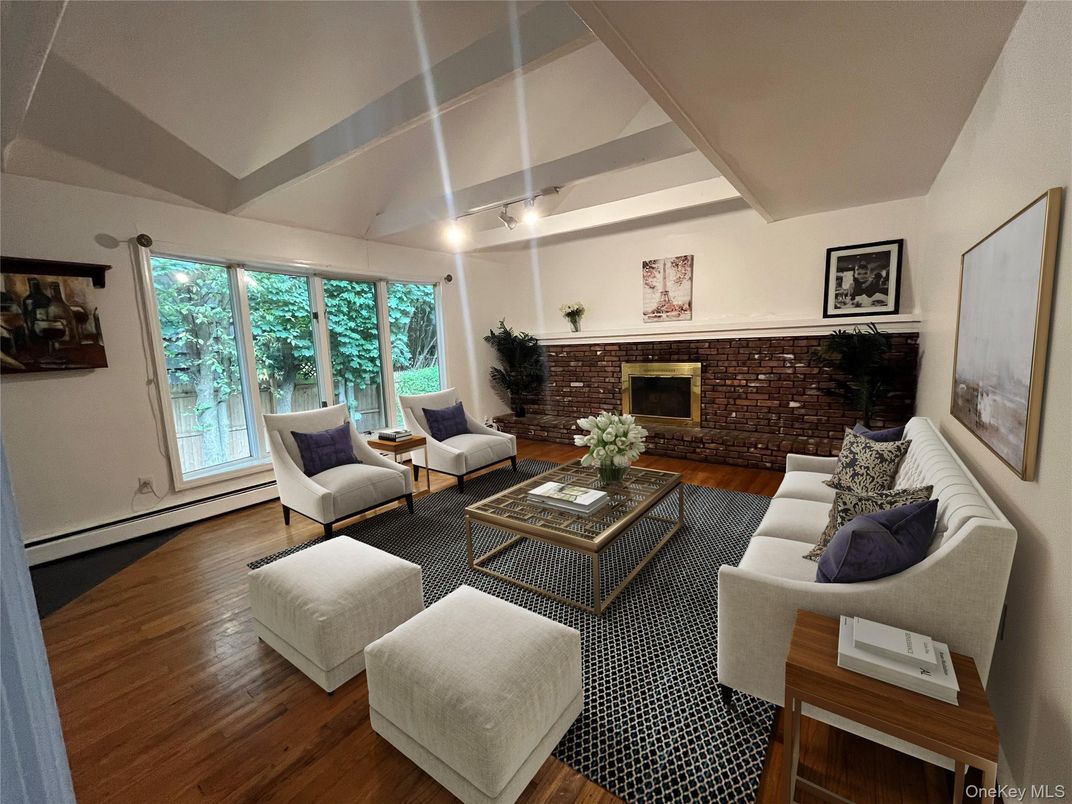 Fireplace, Interior, Living room, Stone Walls, Wood Texture Flooring