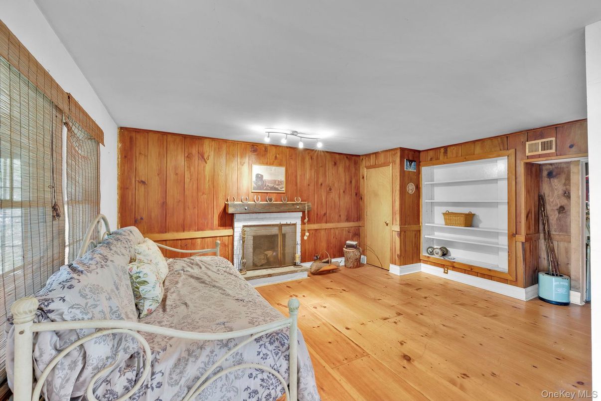 Fireplace, Interior, Wood Texture Flooring, Wooden Walls