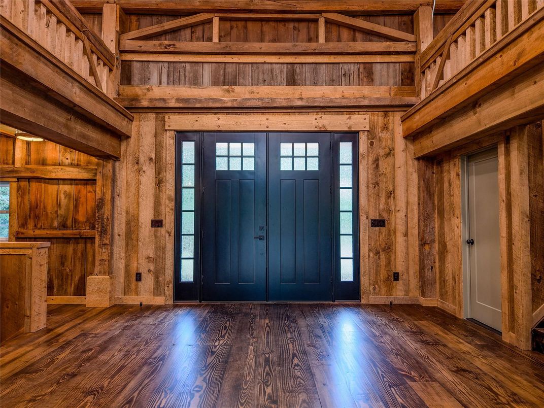 Empty room, Interior, Wooden Beams, Wood Texture Flooring, Wooden Walls