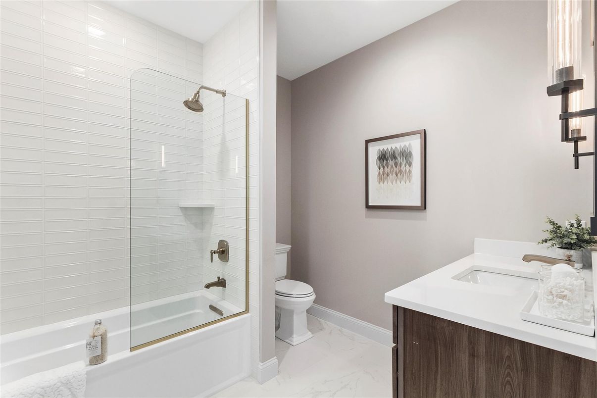 Bathroom, Glass Shower, Interior, Marble