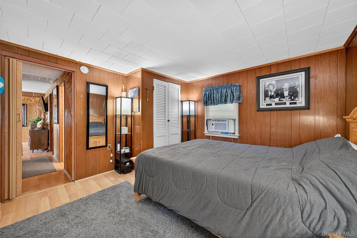 Bedroom, Interior, Wood Texture Flooring, Wooden Walls