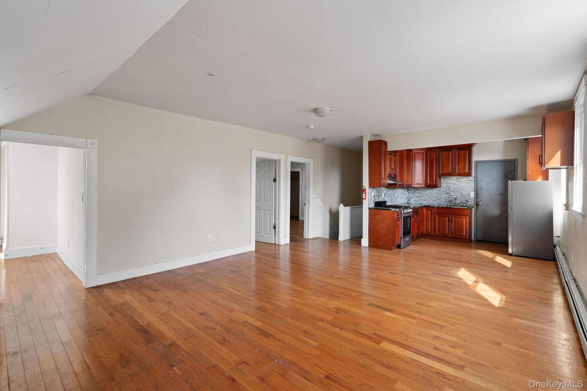 Empty room, Interior, Kitchen, Wood Texture Flooring