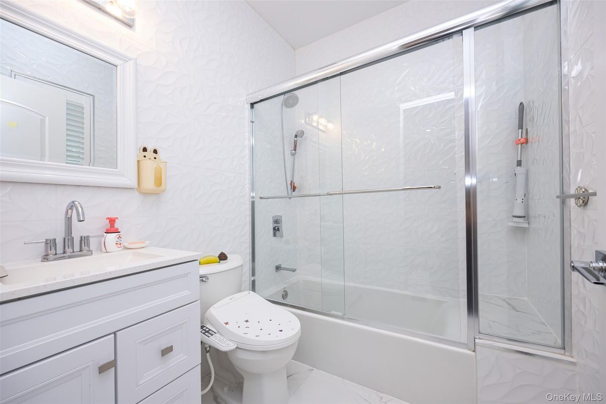 Bathroom, Glass Shower, Interior, Marble Walls