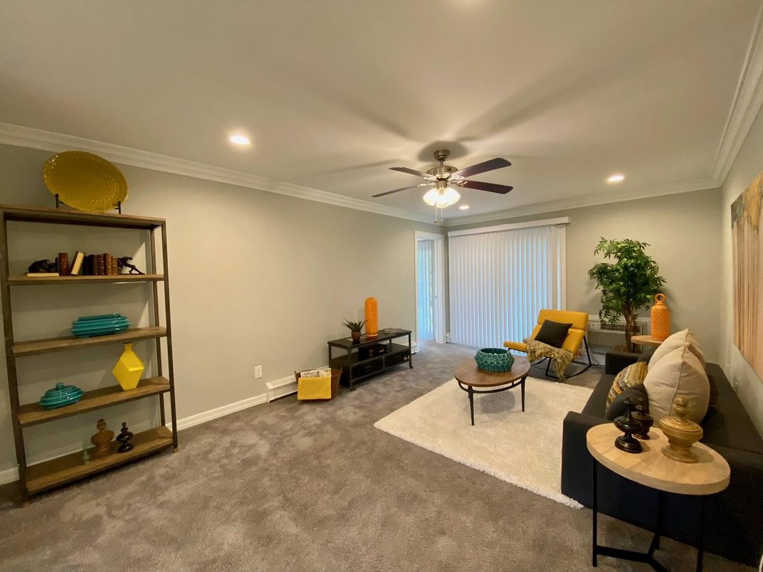 Interior, Living room, Recessed Lighting
