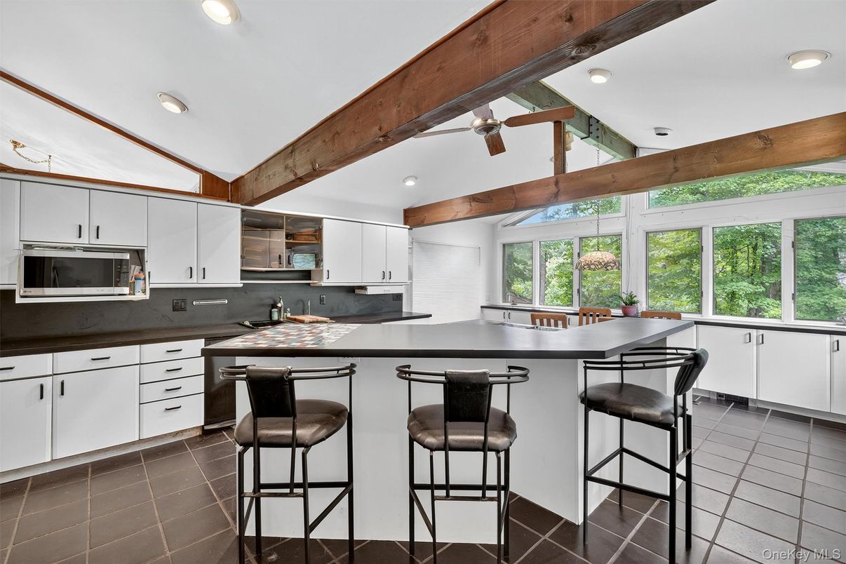 Interior, Kitchen, Recessed Lighting, Wooden Beams