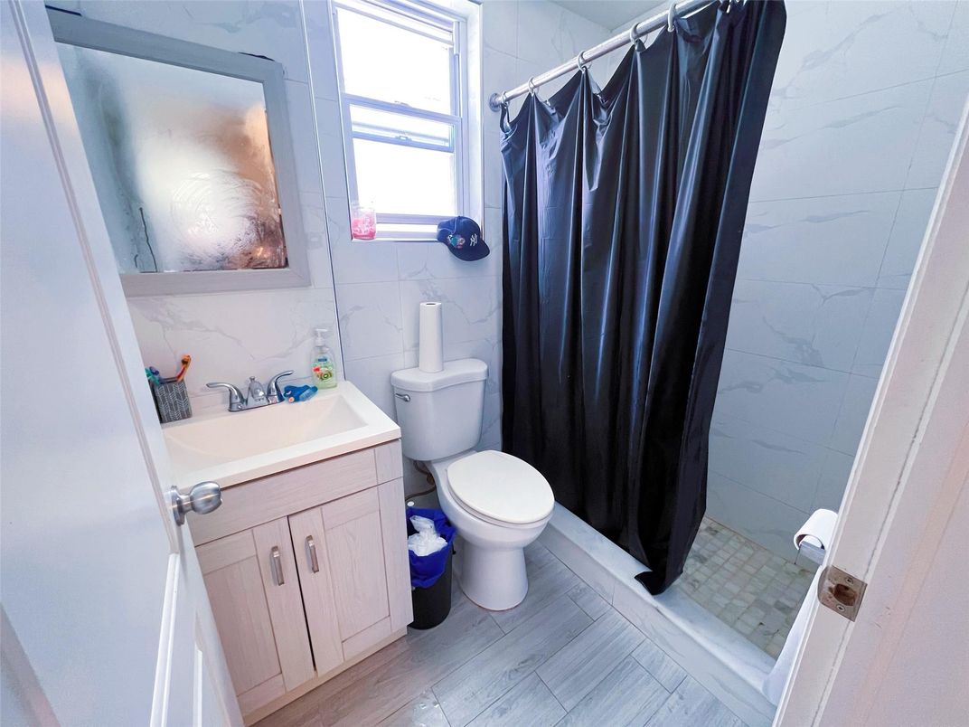 Bathroom, Interior, Marble Walls, Wood Texture Flooring