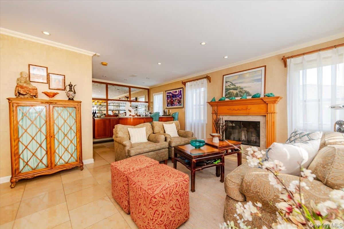 Fireplace, Interior, Living room, Recessed Lighting