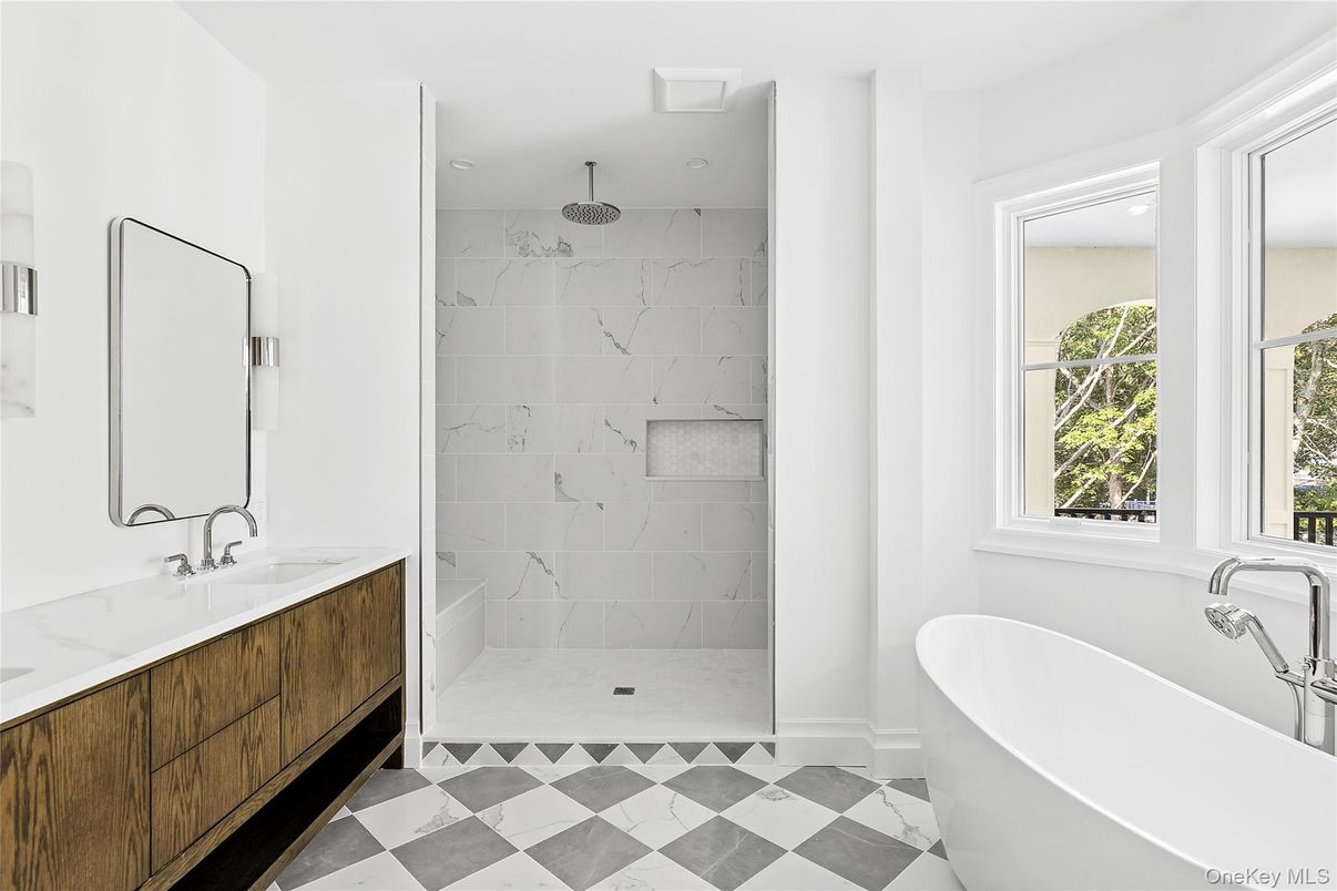 Bathroom, Free Standing Baths, Interior, Marble Walls
