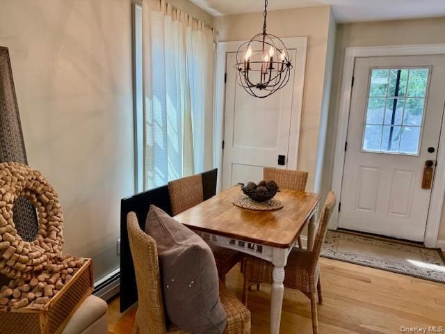 Chandelier, Dining room, Interior, Wood Texture Flooring
