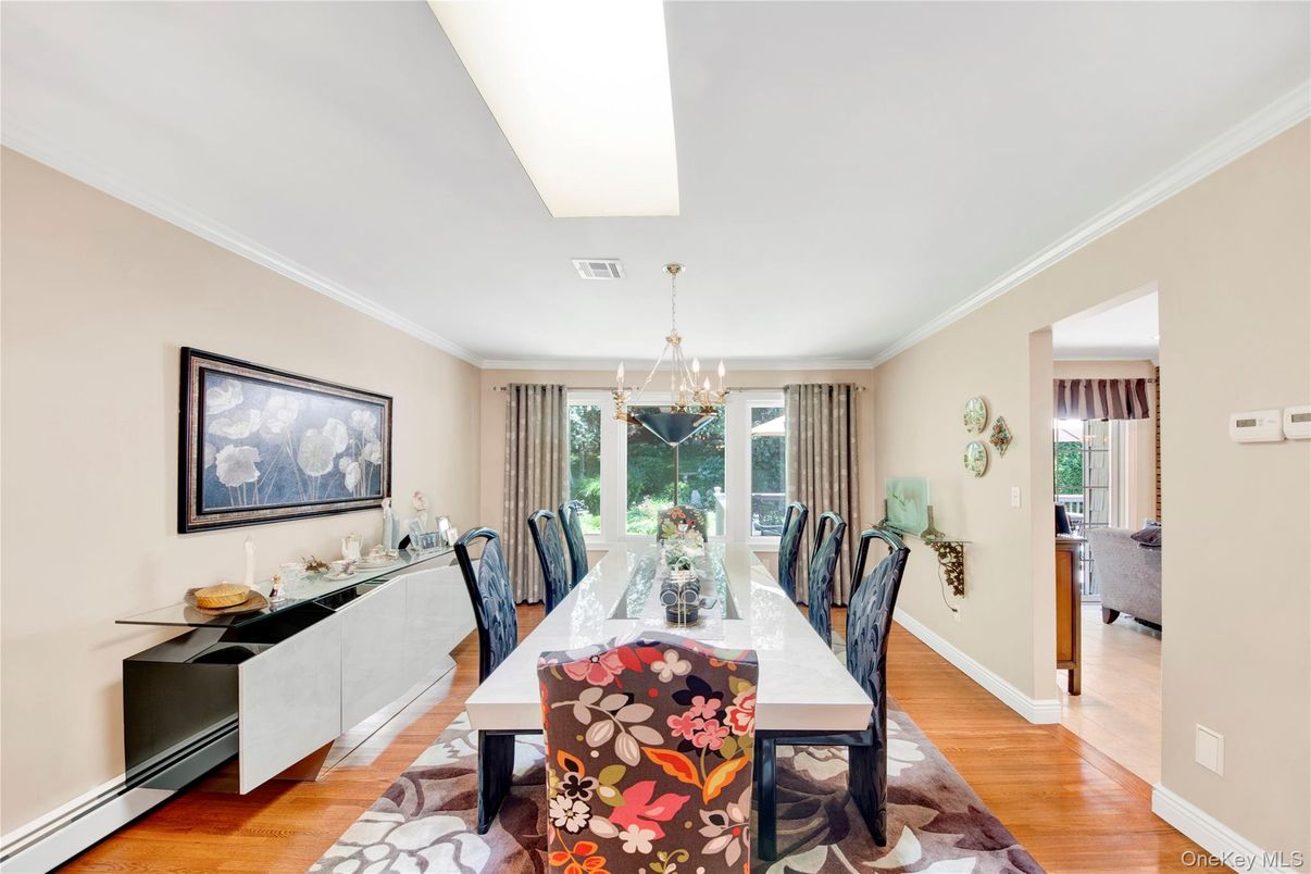 Chandelier, Dining room, Interior, Pendant Lights, Wood Texture Flooring