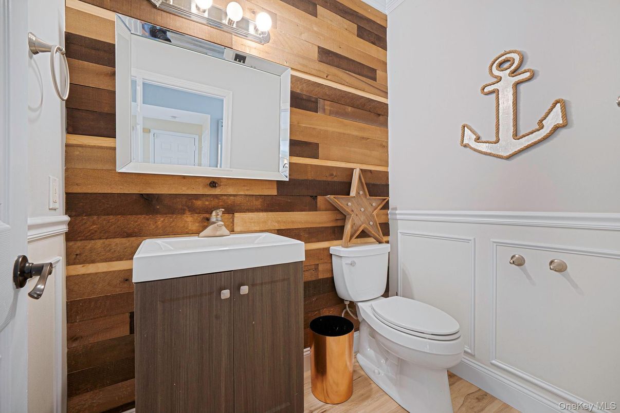 Bathroom, Interior, Wood Texture Flooring, Wooden Walls