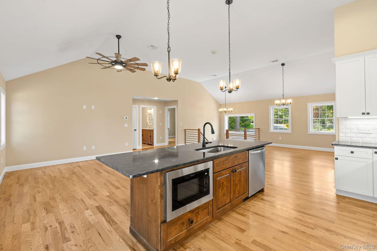 Chandelier, Interior, Kitchen, Pendant Lights, Wood Texture Flooring