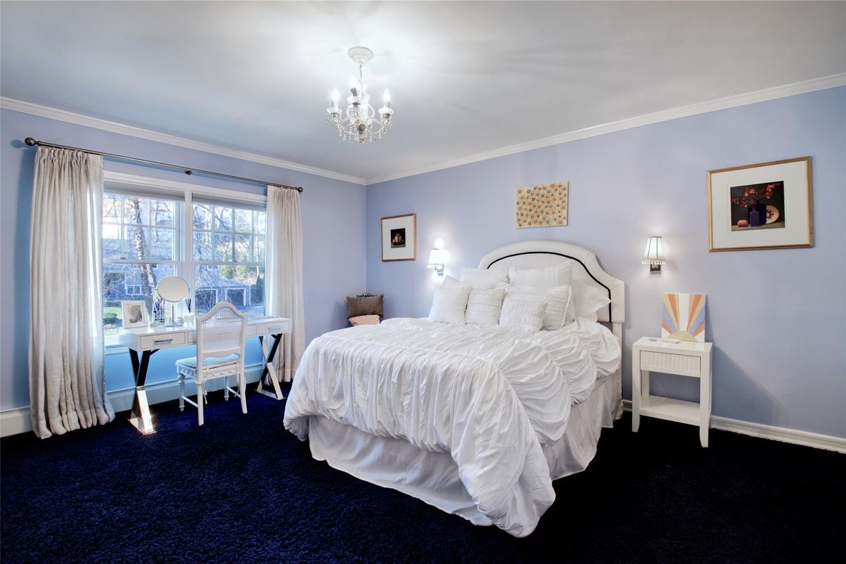 Bedroom, Chandelier, Interior