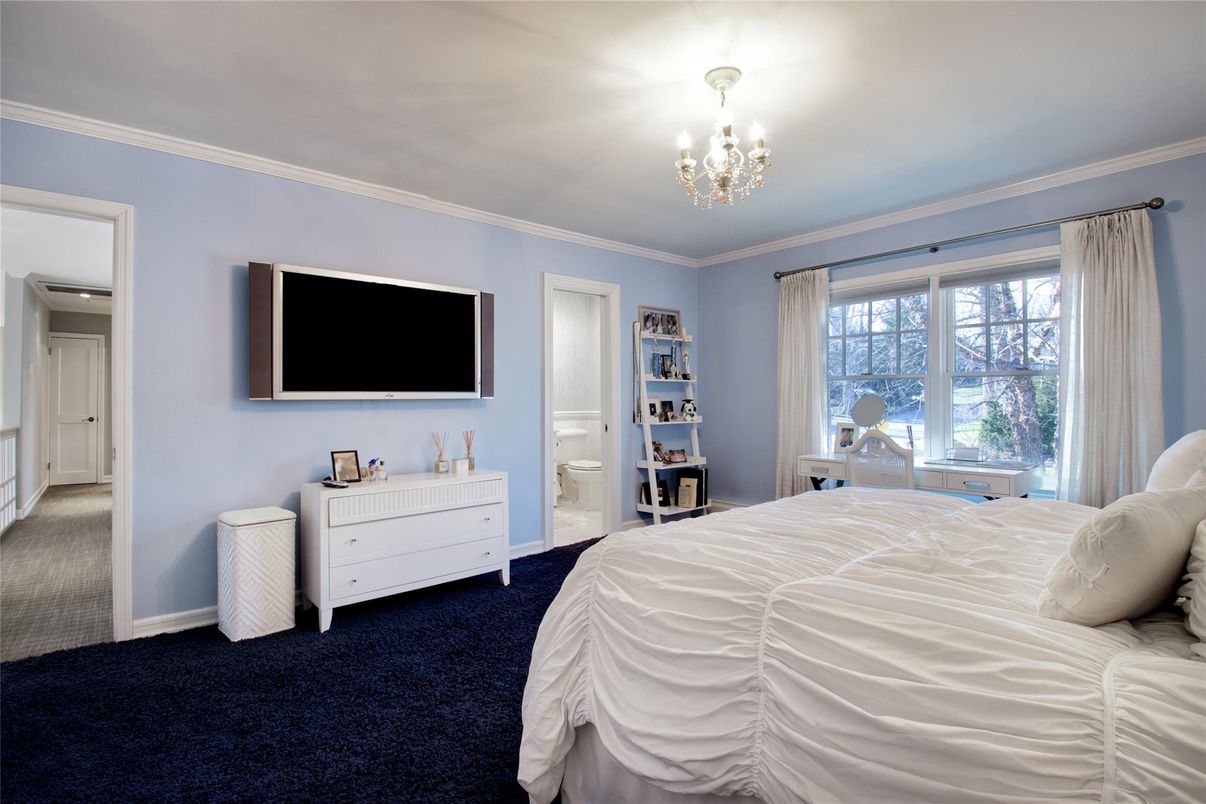 Bedroom, Chandelier, Interior