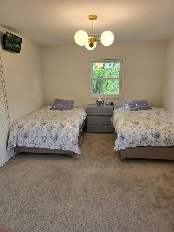Bedroom, Interior, Pendant Lights