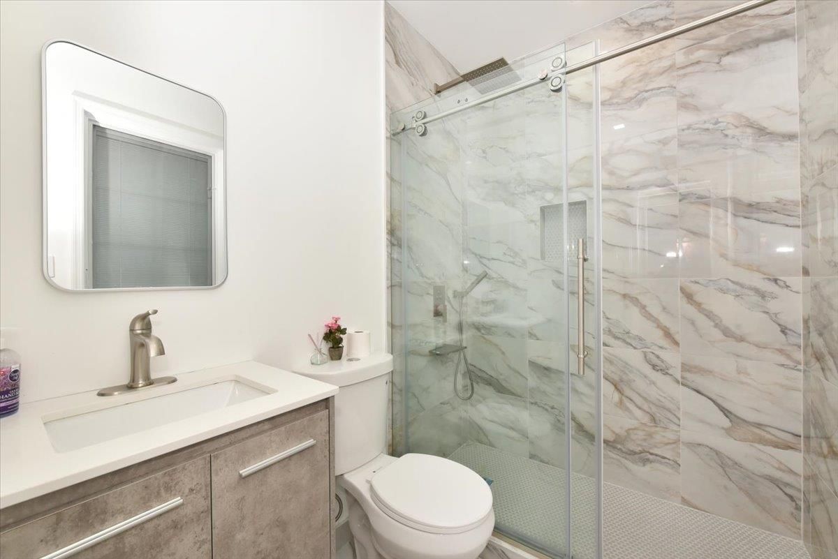 Bathroom, Glass Shower, Interior, Marble Walls