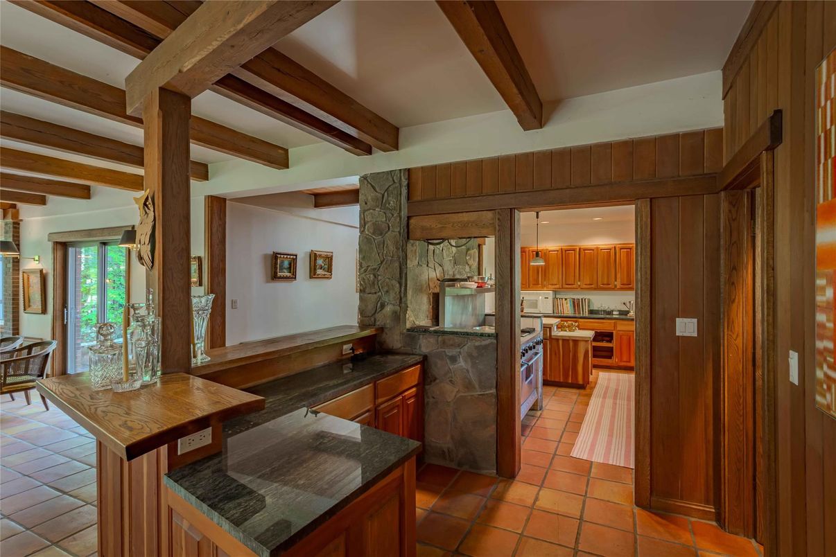 Interior, Kitchen, Pendant Lights, Wooden Beams