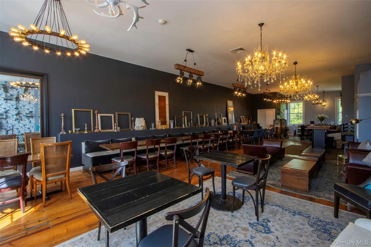 Chandelier, Dining room, Interior, Pendant Lights, Wood Texture Flooring