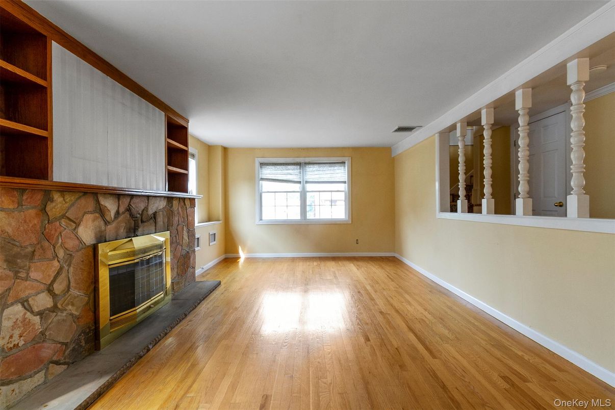 Fireplace, Interior, Wood Texture Flooring