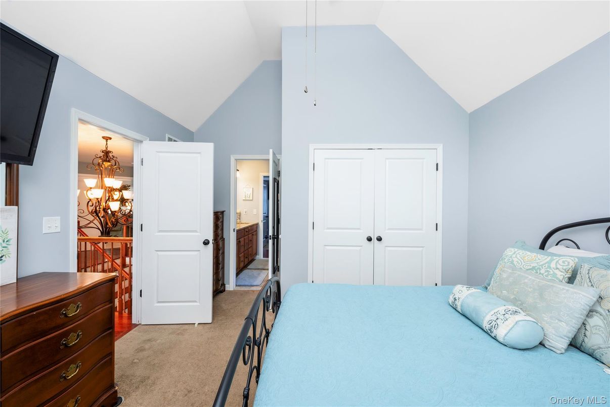 Bedroom, Chandelier, Interior