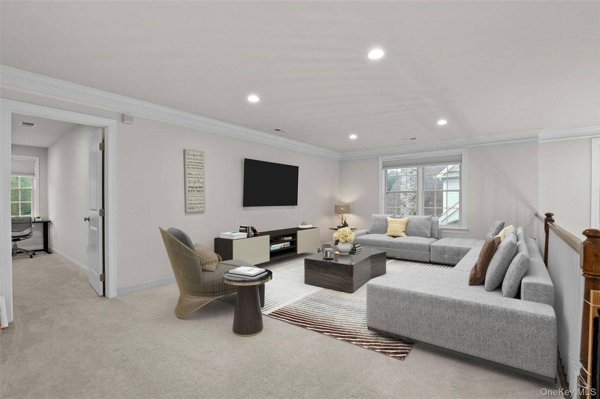 Interior, Living room, Recessed Lighting