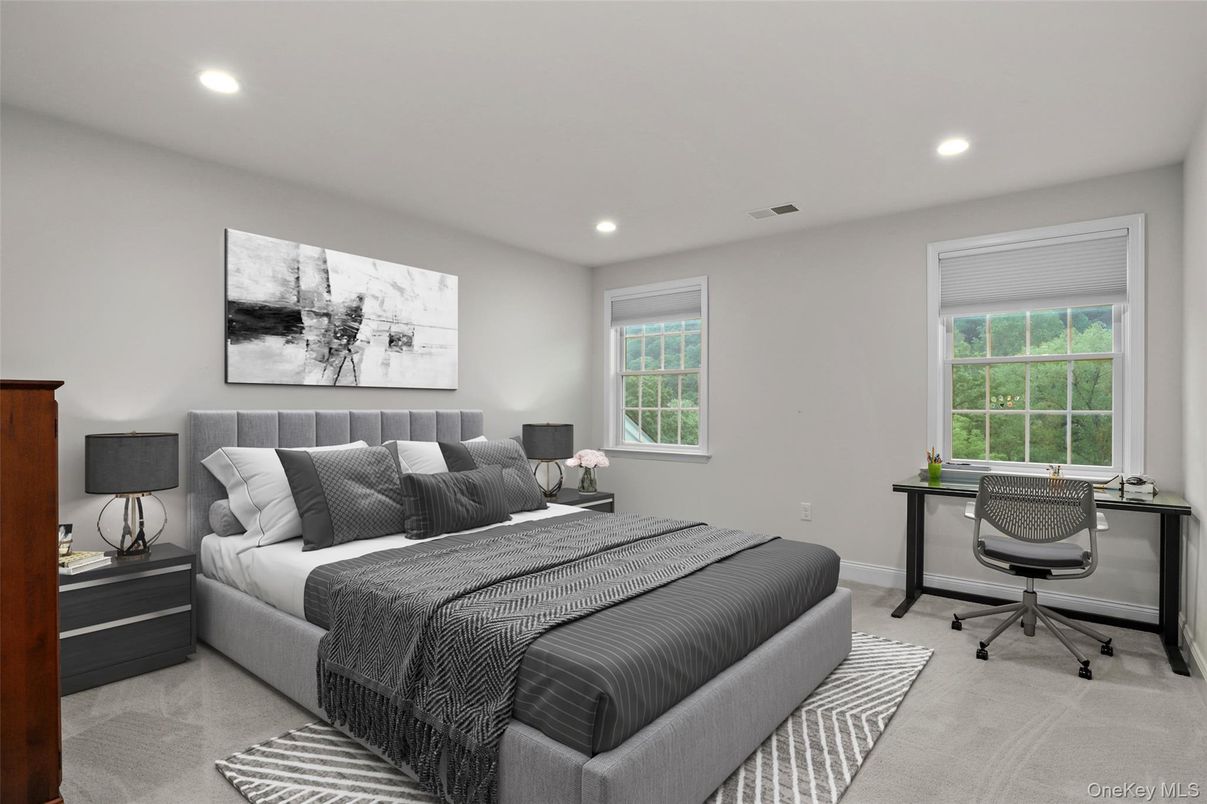 Bedroom, Home Office, Interior, Recessed Lighting