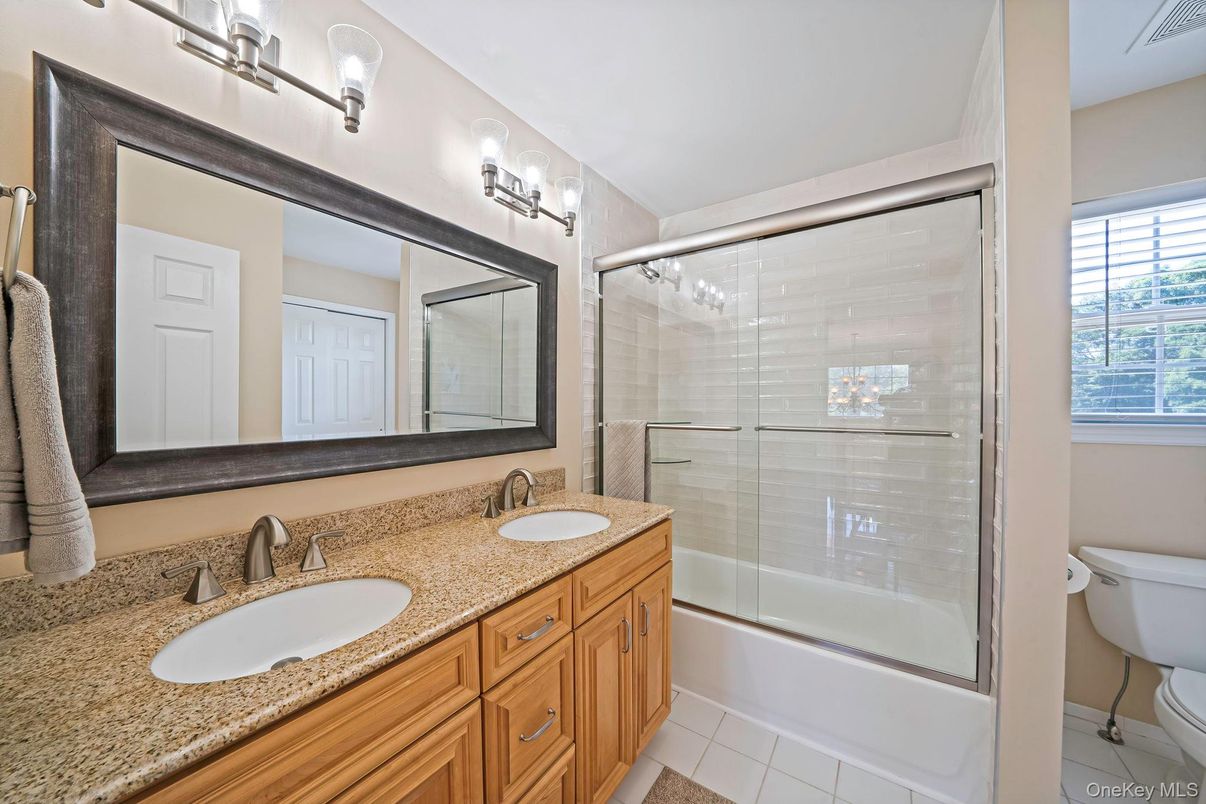 Bathroom, Dual Sink Vanities, Glass Shower, Interior