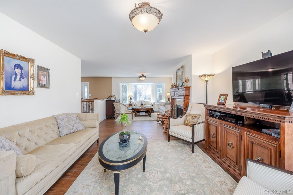 Dining room, Fireplace, Interior, Living room, Wood Texture Flooring