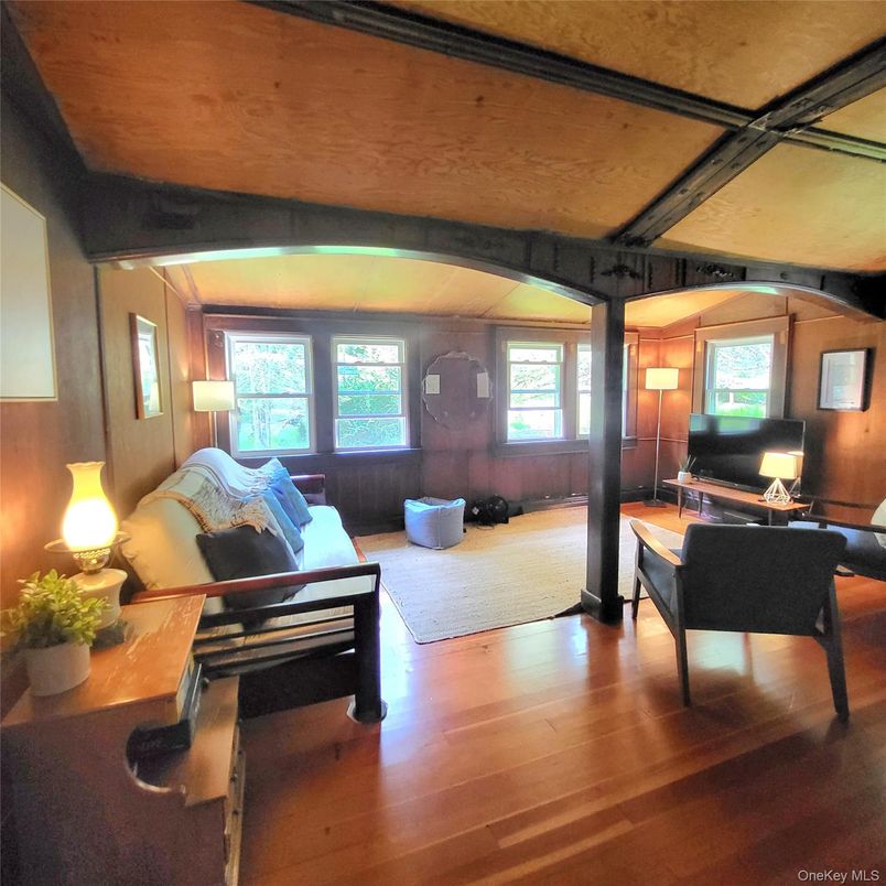 Interior, Living room, Wood Texture Flooring, Wooden Walls