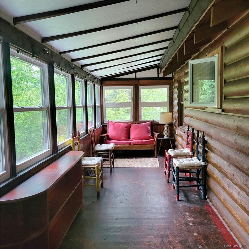 Interior, Living room, Sun Room, Wood Texture Flooring, Wooden Walls