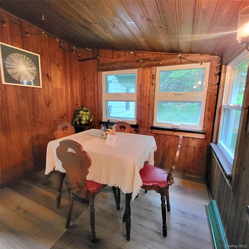 Dining room, Interior, Wooden Ceilings, Wood Texture Flooring, Wooden Walls