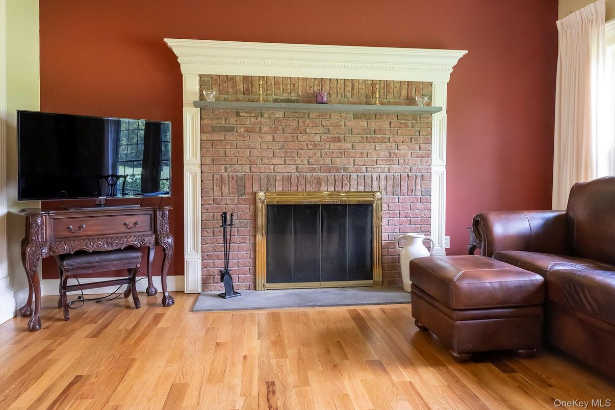 Fireplace, Interior, Stone Walls, Wood Texture Flooring