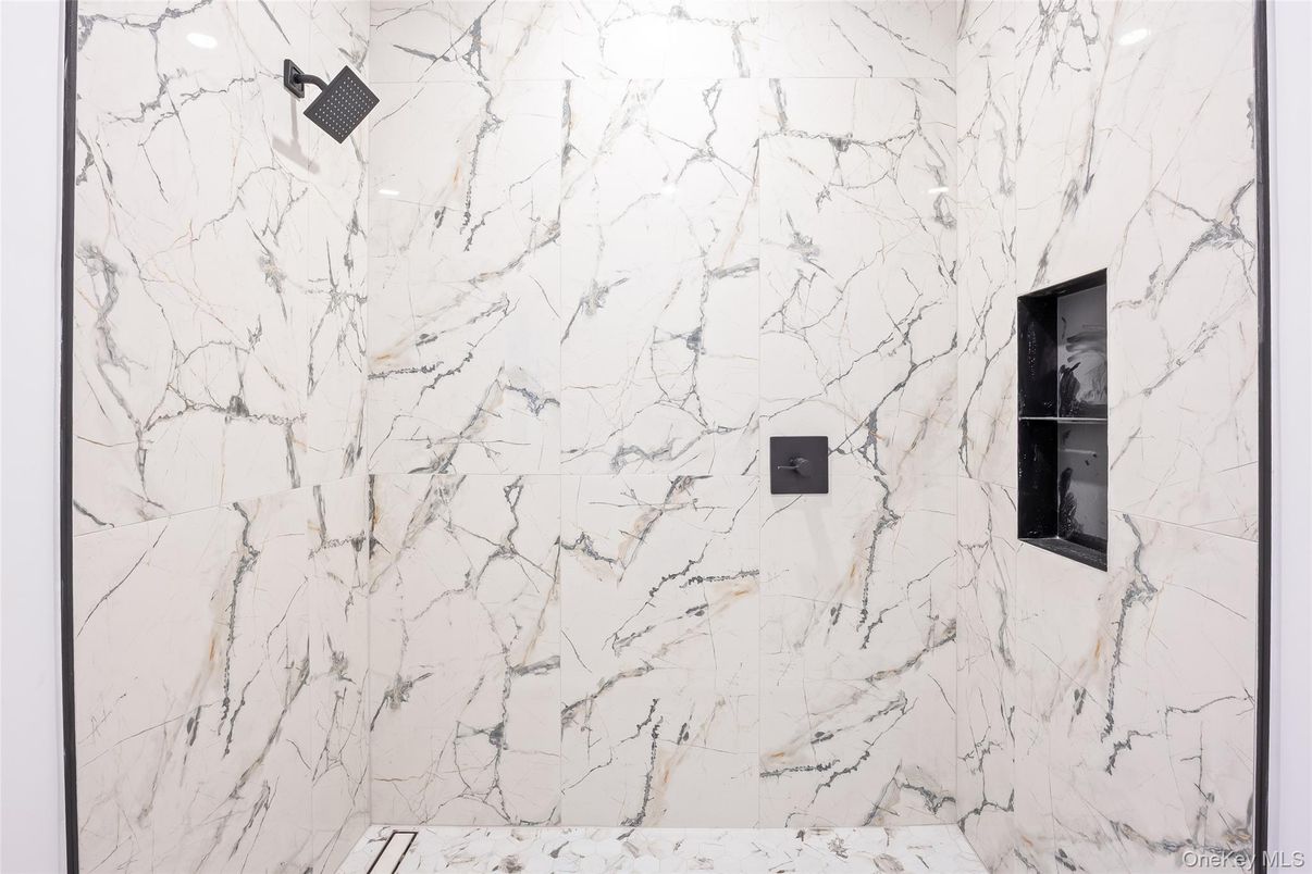 Bathroom, Glass Shower, Interior, Marble Walls