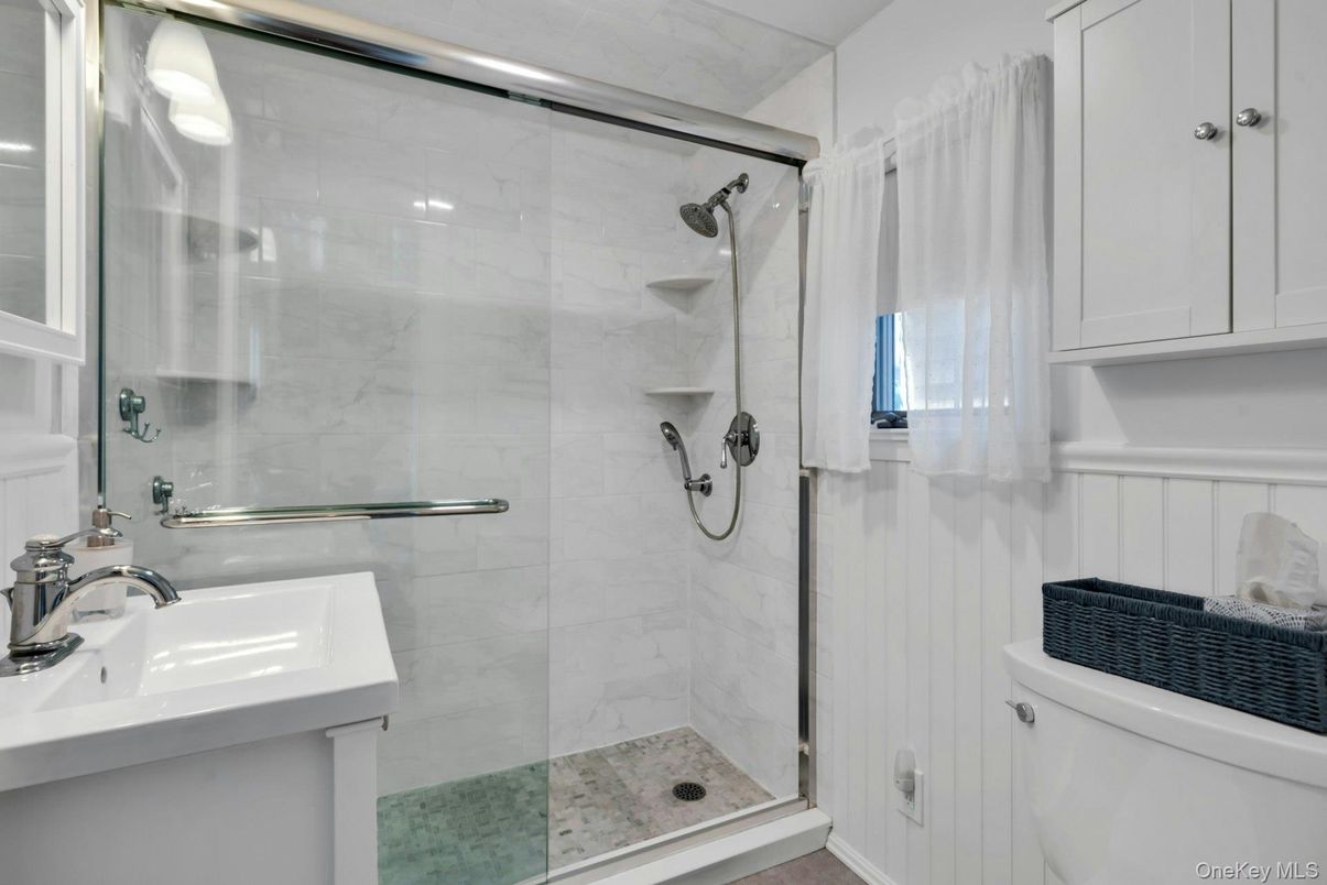 Bathroom, Glass Shower, Interior, Marble Walls