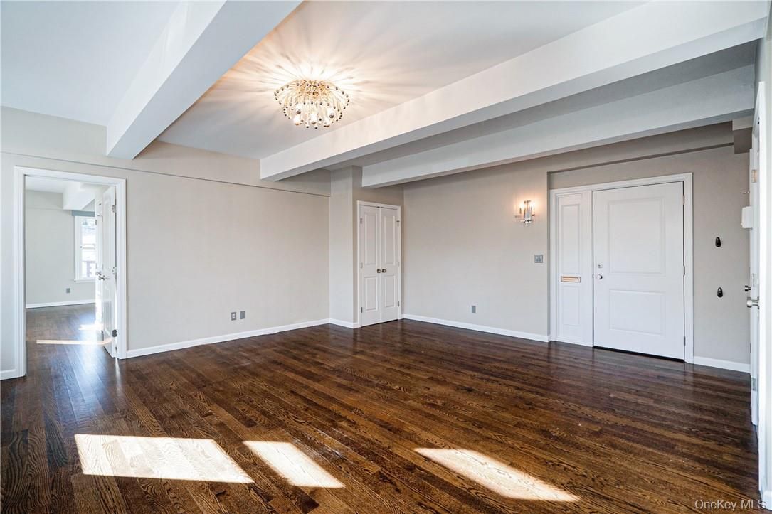 Chandelier, Empty room, Interior, Wood Texture Flooring