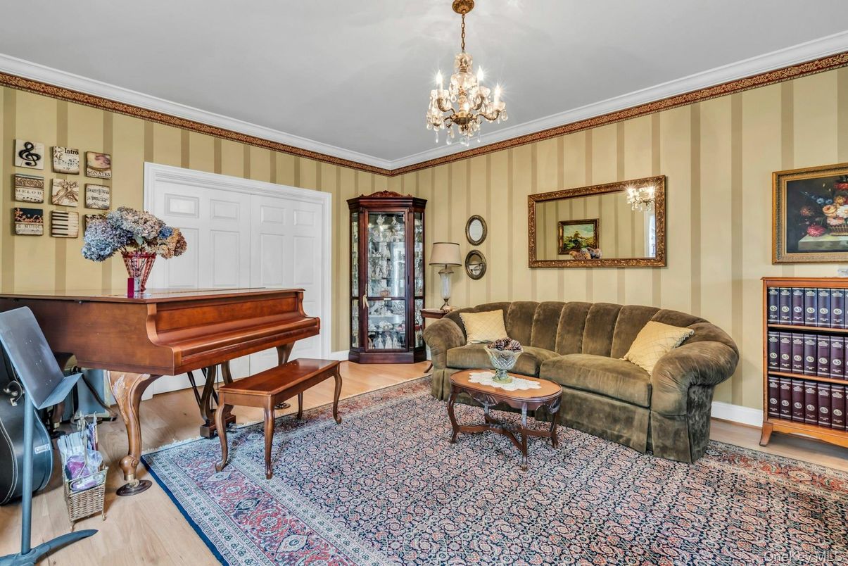 Chandelier, Interior, Piano, Wood Texture Flooring