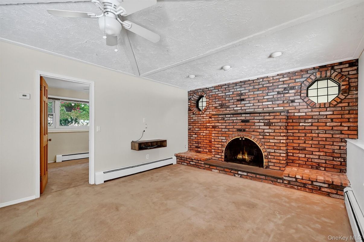 Empty room, Fireplace, Interior, Stone Walls