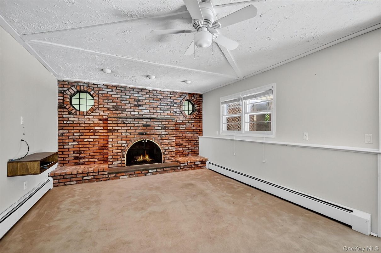 Empty room, Fireplace, Interior, Stone Walls