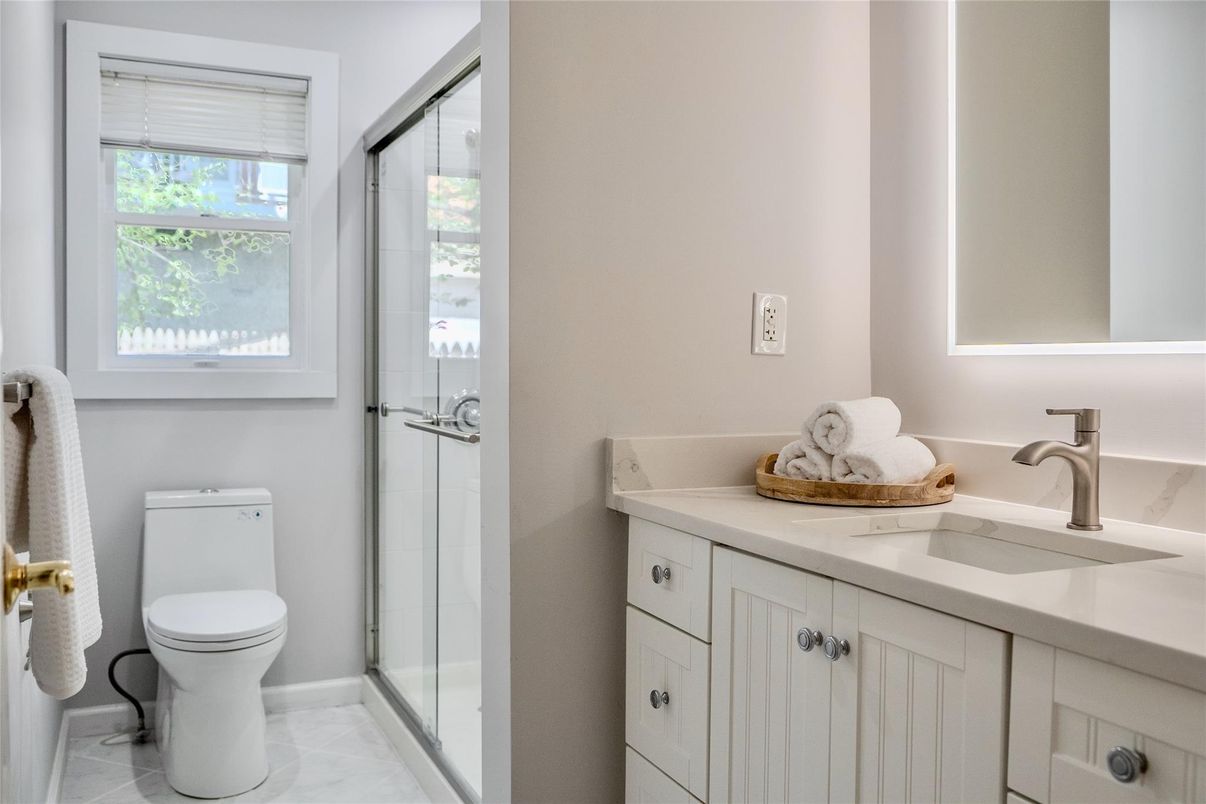 Bathroom, Glass Shower, Interior, Marble